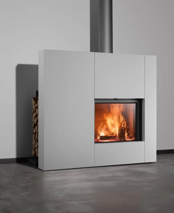 Stuv 21 Clad Wood Fireplace at Chantico Fireplaces